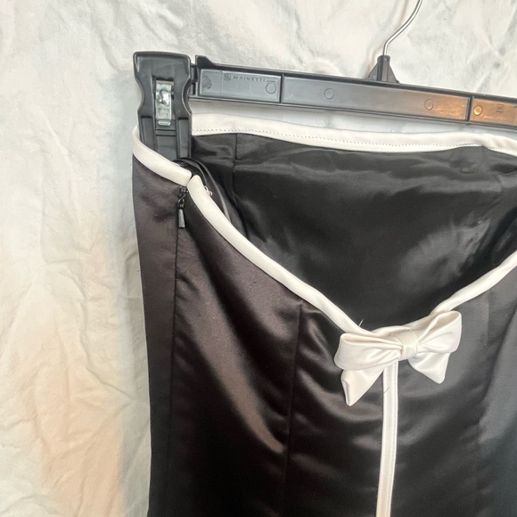 Jessica McClintock for gunne sax  bow tie back black and white dress size 3/4 - Picture 6 of 7